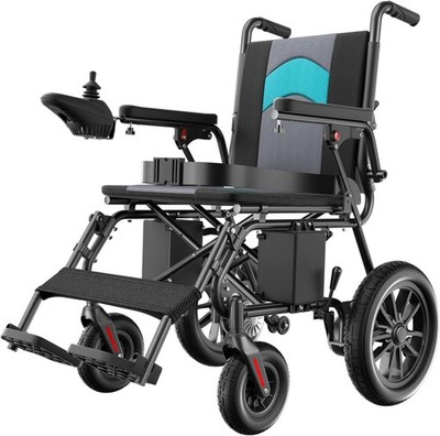 KERDOM Electric Wheelchairs for Adults Foldable Lightweight Power Wheelchair Blu