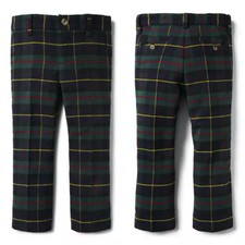 Janie and Jack Plaid Pants Classic Sz 3-6m Blue Green