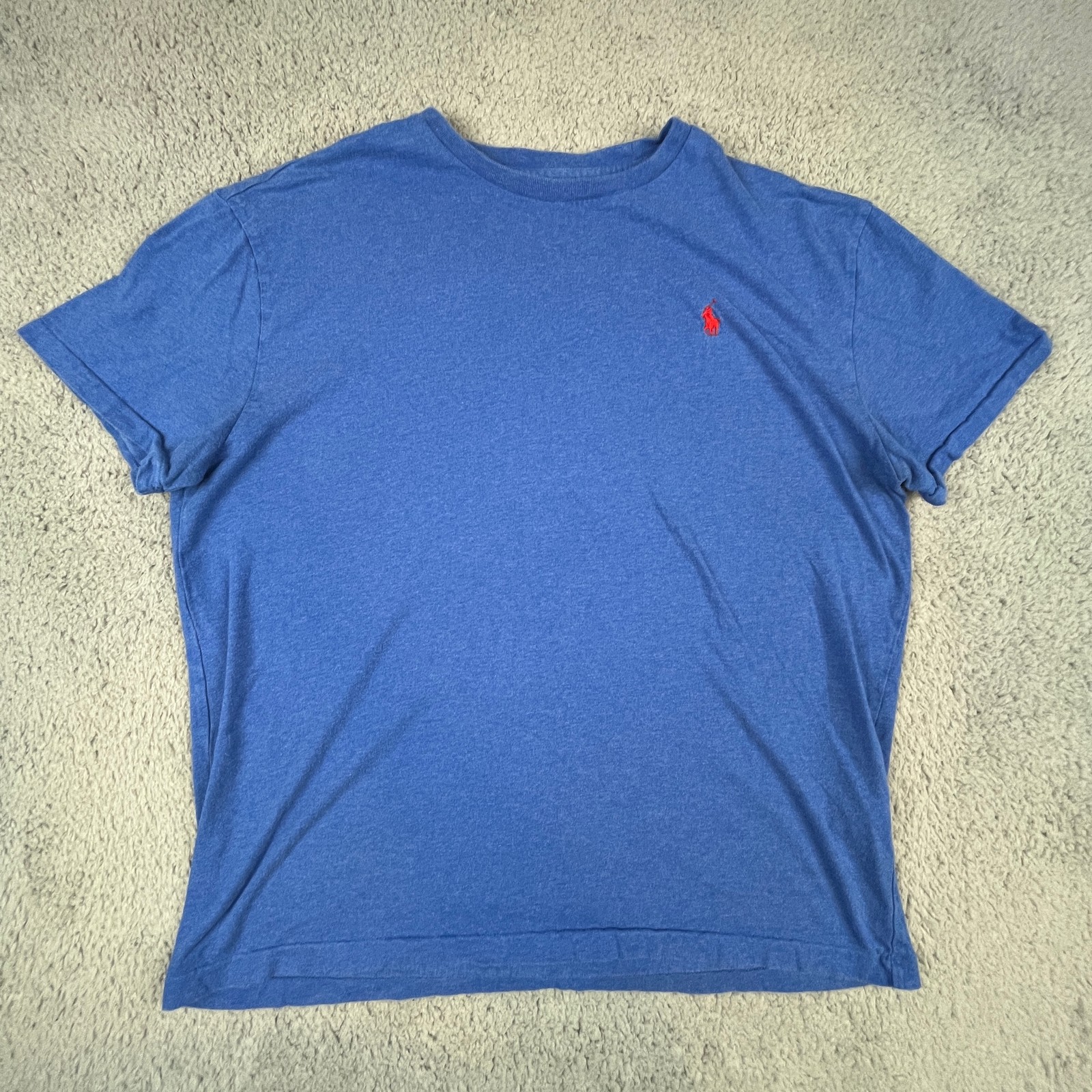 Polo Ralph Lauren camicia uomo blu medio vestibilità classica rosso pony maglietta casual cotone