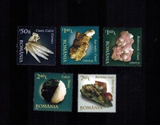 Romania 2010 Mine Flowers Minerals Full set MNH OG C