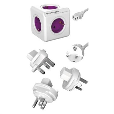 Allocacoc PowerCube ReWirable Reiseadapter mit DE Kabel und 5x Verteiler