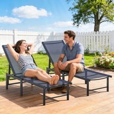 Garden Sun Loungers Set of 2