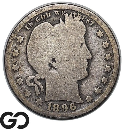 1896-O Barber Quarter, Better Date New Orleans