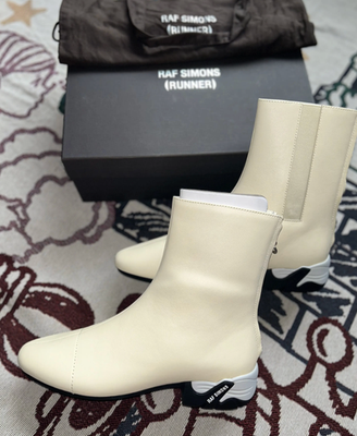Raf simons solaris white zip boots Chelsea 2001 size EU 41 / US 8