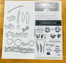 Stampin' Up Used Flowering Tulips 157672 Tulips Dies 157677