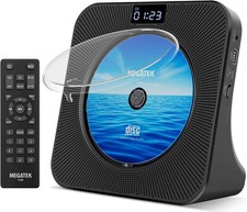 MEGATEK Portable CD Player with Bluetooth RX/TX, FM Radio  USB - Black  Des...