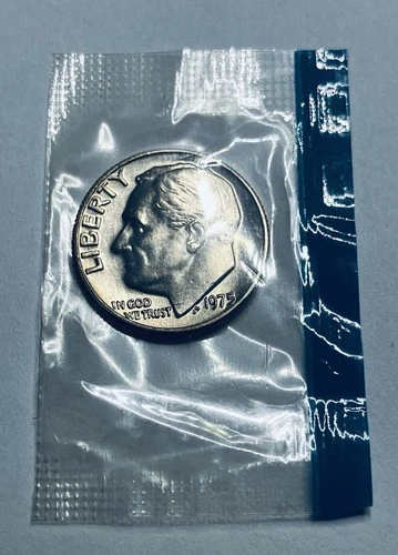 1975 Roosevelt Dime BU Uncirculated In Mint packaging