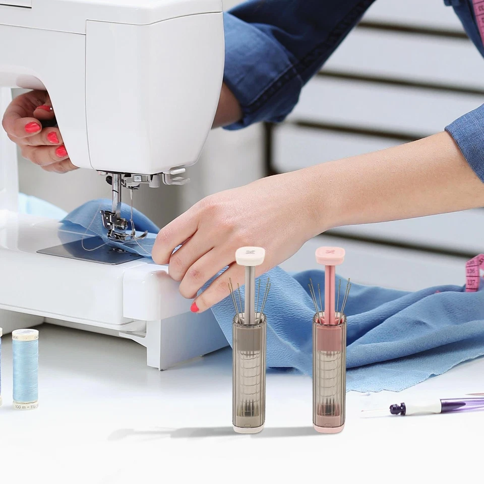Caja organizadora de hilo de aguja de coser magnética portátil Foto 3 de 4