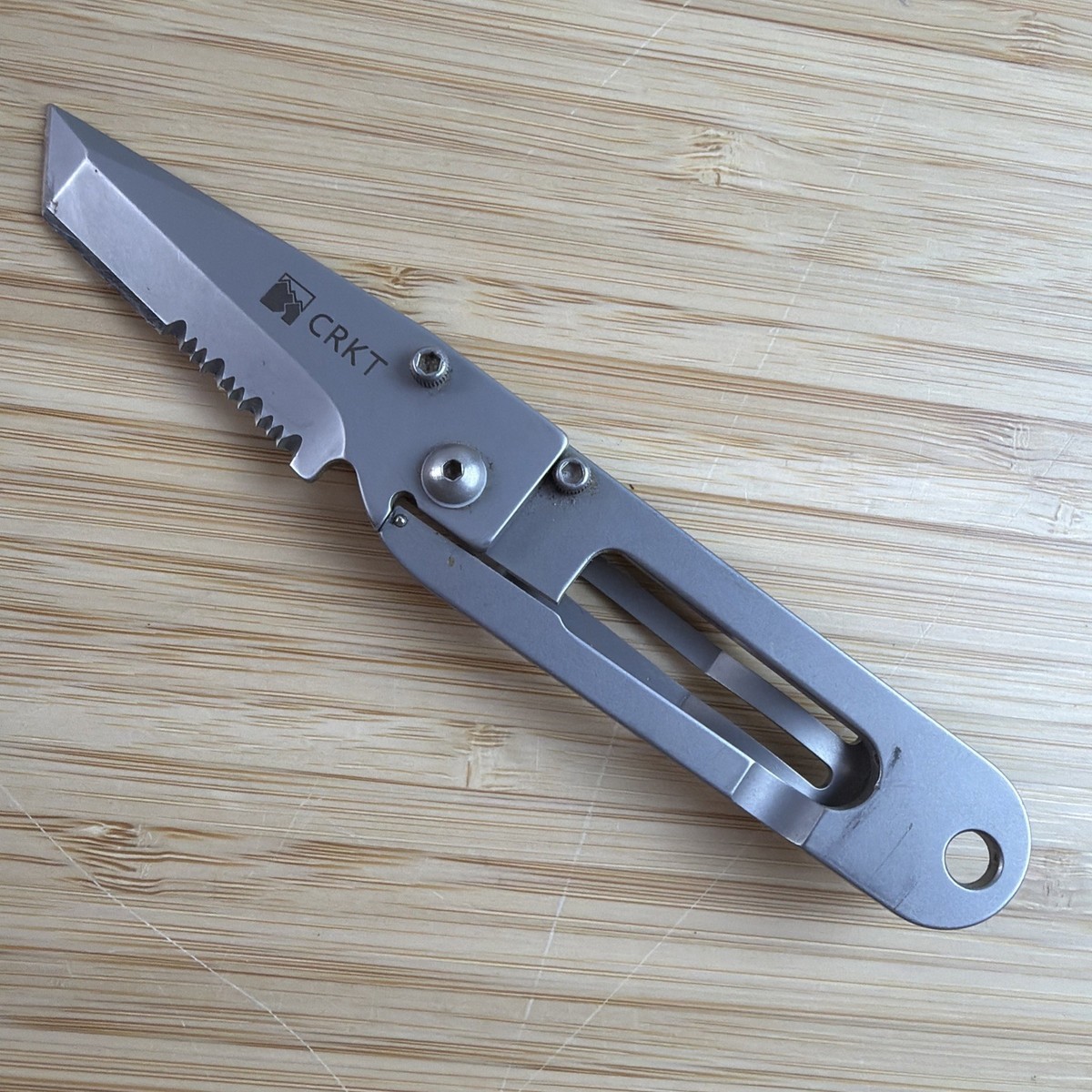 Vintage CRKT No.5510 K.I.S.S. Pocket Knife/Money Clip Ed Halligan