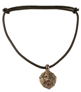 Lion head Big heavy brutal pendant Unisex jewelry Animal style Set Military