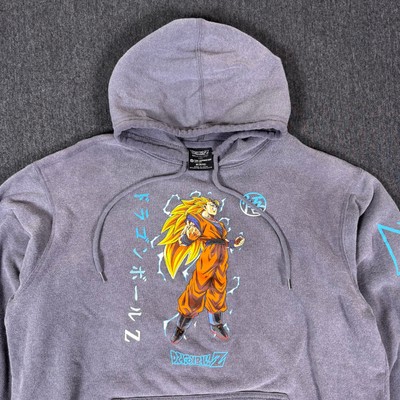 Dragon Ball Z Y2K Style Goku Anime Graphic Hooded Sweater Size Adult Medium