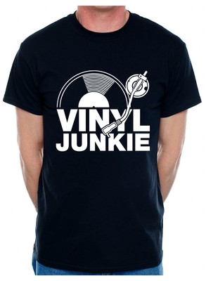 Vinyl Junkie Muisc DJ Hip Hop Tanz Trance lustige Herren T-Shirt 