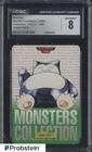 1996 Vintage Pokemon Bandai Part 2 Green Card #143 Snorlax CGC 8 NM-MT