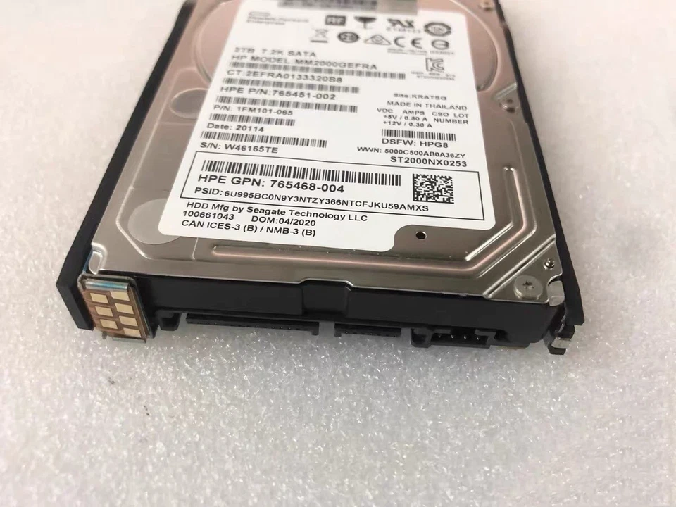 NEW HP 765455-B21 2TB SATA 6G MIDLINE 7.2K SFF (2.5IN) SC 512E DS HDD 765869-001 - Image 3 of 4
