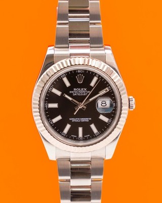 Rolex Datejust II 41mm 116334 Black Stick Dial 2015