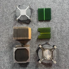 Lot of 6 Aluminum Metallic Heat Sinks