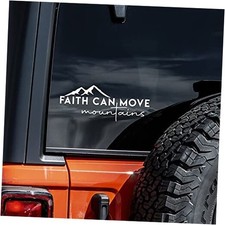 Faith Can Move Mountains Decal Vinyl Sticker Auto Car Truck Wall Laptop