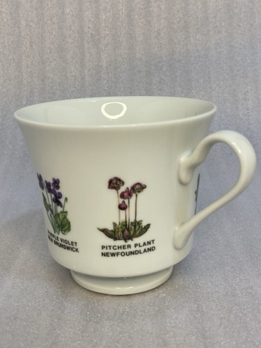 St. Andrews Pottery Floral Tea Cup and Saucer Canada Official Flowers - Picture 2 of 12