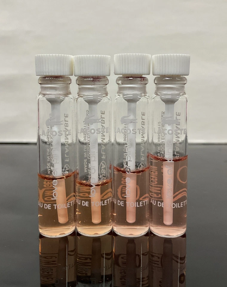 Lote de 4 muestras de eau de toilette Lacoste Love of Pink 0,06 fl oz, como en la foto. Foto 4 de 4