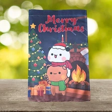 Bubu and Dudu Merry Christmas Garden Flag 12"X18" One Sided