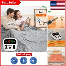 Full 72x84 Flannel Heated Blanket with 10 Heat Settings - Cozy Winter Essential