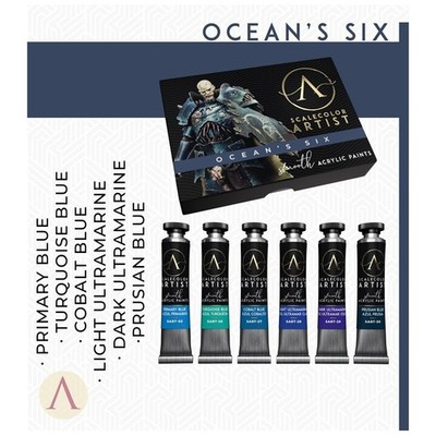 Scale 75 Scalecolor Ocean's Six Blue 6 20ML Tuben glatt Acrylfarbe Set