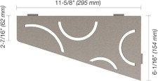Schluter Systems Shelf Quadrilateral Corner Curve Stone Grey-SES3D6TSSG