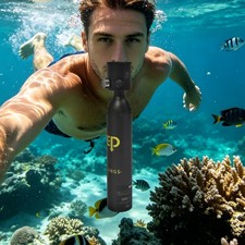Black 0.5L Mini Scuba Tank, Underwater Diving Tank Kit for Diving Entertainment