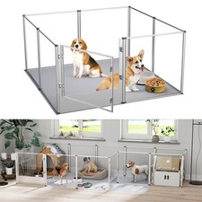 Clear Acrylic Dog Whelping Box Exercise Pen Anti-oxidant Aviation Aluminum Frame