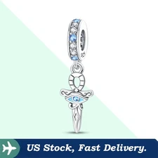 KUNSIR 925 Sterling Silver Charm For Bracelet Ankh Cross Pendant Bead Charm DIY