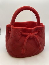 Quilted Handbag Planter / Makeup Brush Holder 3D Printed Bag