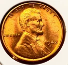 1942-S Lincoln Wheat Cent Penny GEM RED BU From an Original Bank Roll