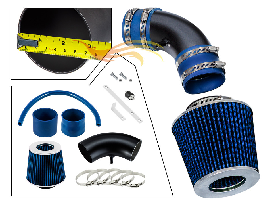 BCP RW BLUE For 2004-2006 Elantra 2.0L Ram Air Intake Racing System +Filter