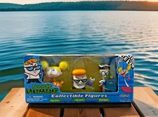 2000 Dexters Laboratory Trendmasters Cartoon Network Figures Set Dex Mandark Dee