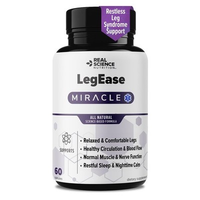 Real Science LegEase Miracle   All Natural Restless Legs Syndrome Relief & Le...