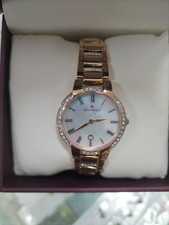 Image of ACCURIST 8221 LADIES MOTHER OF PEARL ROSE GOLD WATCH.