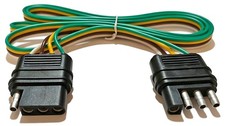 4 Pin Trailer Connector, 59 Inch 18AWG 4Way Flat Trailer Wire Extension, 4 Pr...