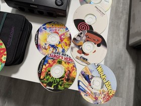 Sega Dreamcast Black Sports Console with Controllers And Games