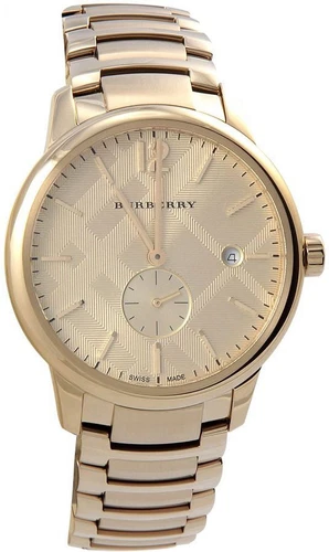 Orologio Burberry Uomo Svizzero Tono Oro Bracciale Acciaio Ionico BU10...