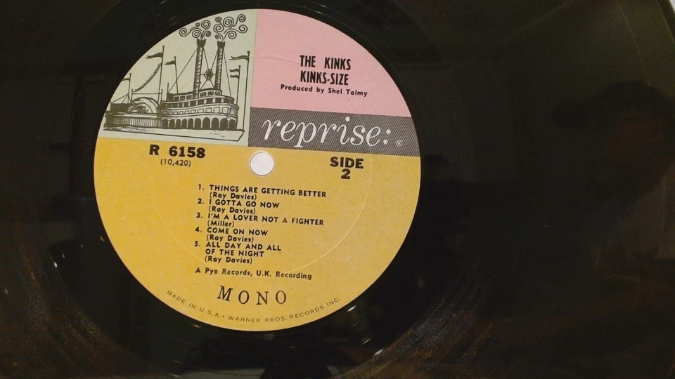 The Kinks Kinks-Size 1965 Reprise R-6158- MONO 1st Press w/Tri-Color Label VG+ - Image 4 of 4