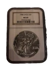 1988 $1 American Silver Eagle NGC MS69 Brown Label