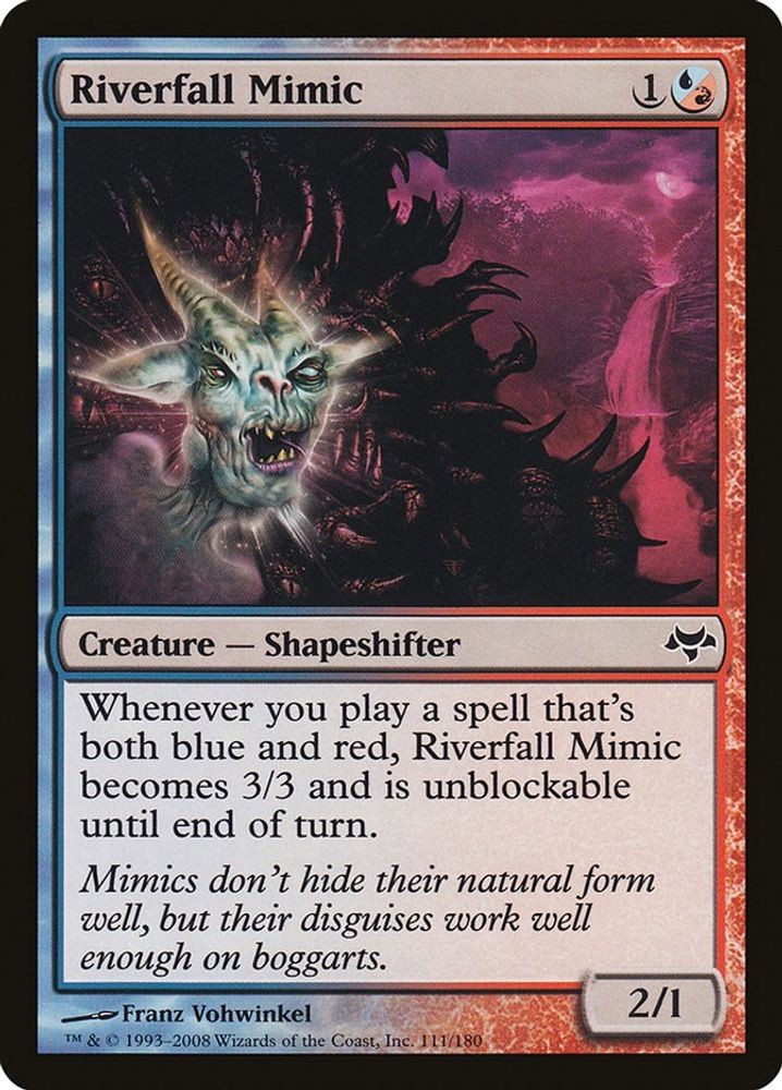 2008 Magic: The Gathering: Eventide Riverfall Mimic (#111, C, Moderately Played)