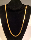 Vintage Gold Tone HERRINGBONE Silky Necklace Lobster Clasp 20 Inches — photo 4
