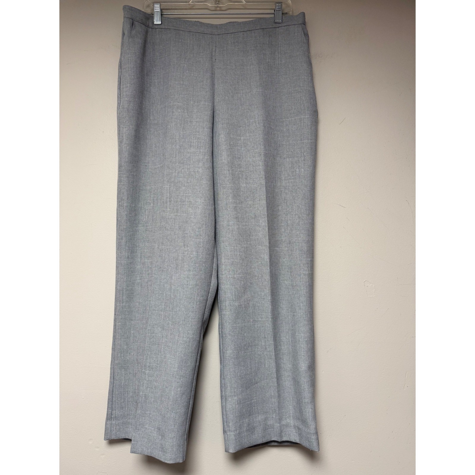Alfred Dunner Women's Gray Elastic Waist Pull On Pants Size 16