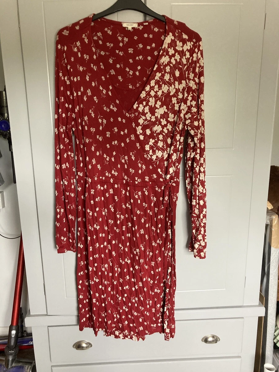 strapless open back dress Fat Face Red Floral Dress – OWNI main image 1