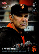 Bruce Bochy Giants 800th Win w/ Conor Gillaspie Walk-Off 2016 Topps Now 184 /340