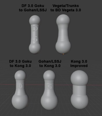 SHF, Demoniacal Fit, Kong Studio 3.0 Conversion Neck Pegs - READ DESCRIPTION!
