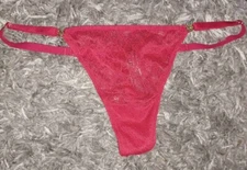 Vs logo hardware Adjustable String thong Panty BRAND NEW Large Red Logo 