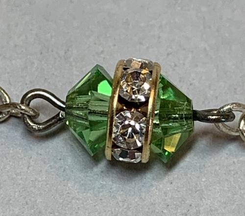 DTC Devon Collection August Birthstone Faux Peridot Pearl Crucifix Rosary w/Box - Picture 9 of 18