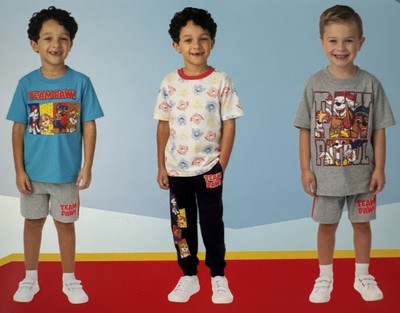 Paw Patrol 3-Piece Shorts Set For Toddler & Little Boys - Tank Top, T-Shirt & Pull-On Shorts - Official Nickelodeon